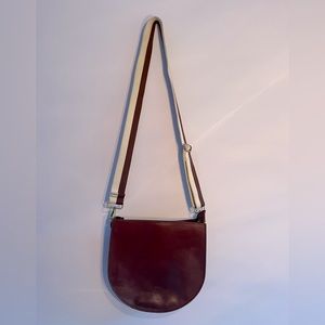 Madewell The Transport Saddle Bag Burgundy